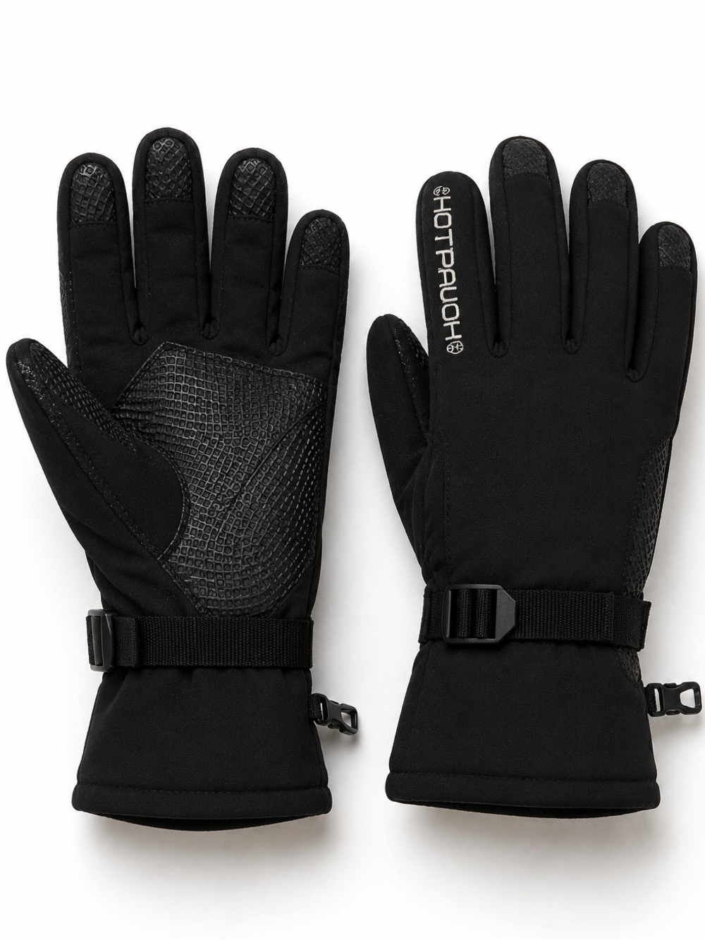 Hot Paws Men’s Winter Gloves Black Size M Thermal Insulated Touchscreen Style